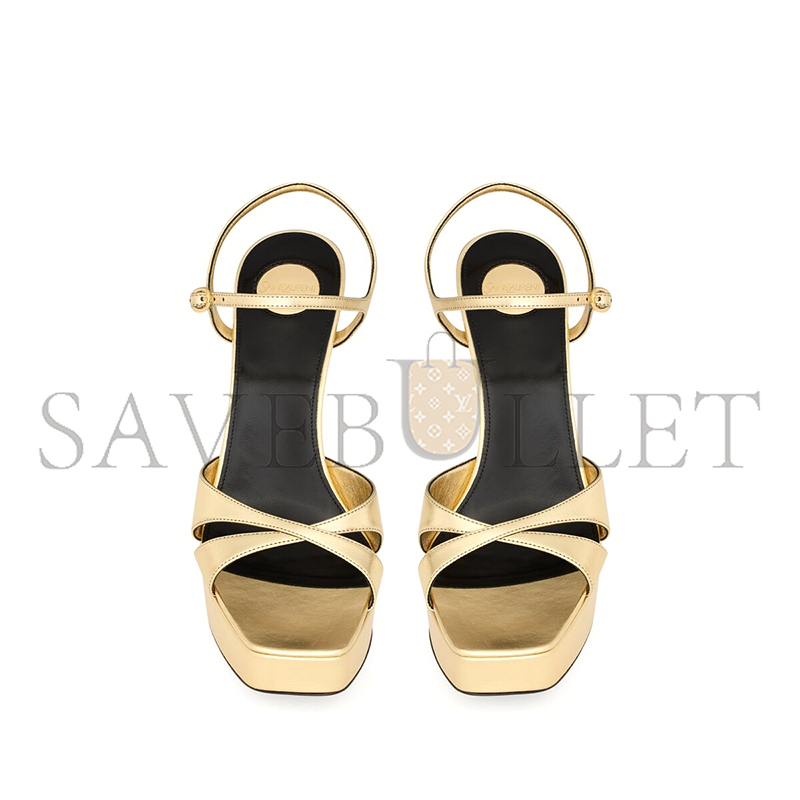 Y*L debbie platform sandals in metallic leather 8205790nl008008